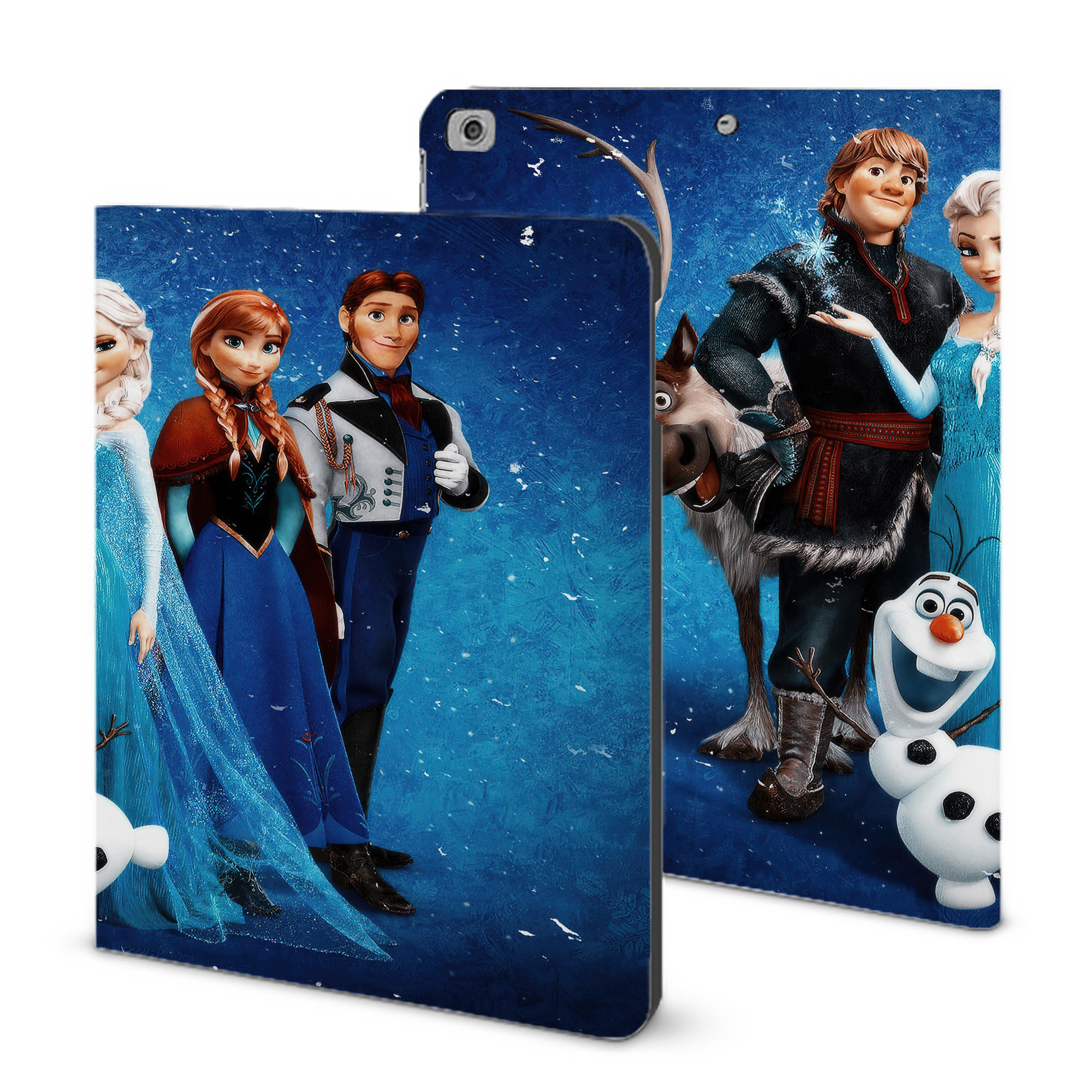（画像用） アナと雪の女王 アンナ エルサ Frozen Anna Elsa IPad ケース ブック型 PUレザー TPU 耐衝撃 軽量 薄型 ペン収納なし 全面保護 IPad 各モデル対応